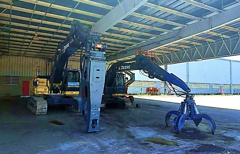 Equipamento especializado em pátio industrial