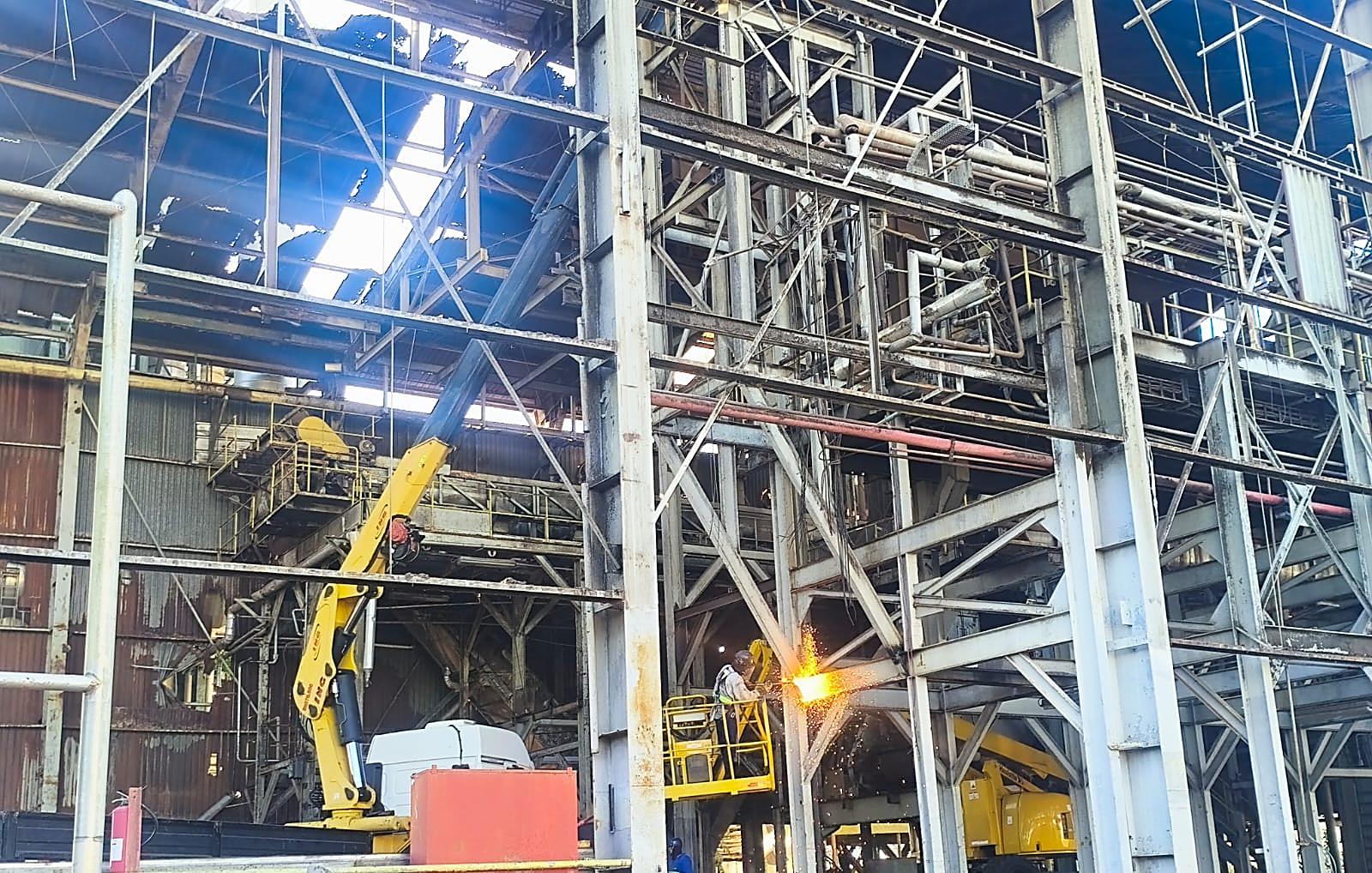 Estrutura de planta industrial